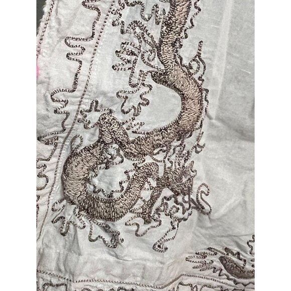 New With Tag Magnolia Pearl European Linen Dragon Embroidered Dashi Kimono - Picture 8 of 11